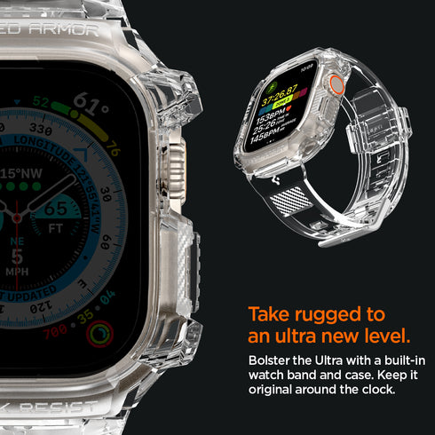Spigen Apple Watch Ultra 3/2/1 (49mm) Capa + Pulseira – Rugged Armor Pro